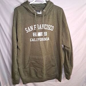 ⚡️2 For $15⚡️Olive Green San Francisco Hoodie size 2xl brand Feeling Hood